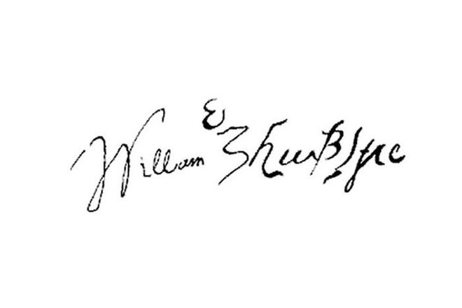 автограф на Уилям Шекспир