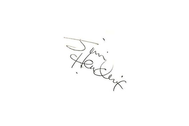 Автограф на Джими Хендрикс