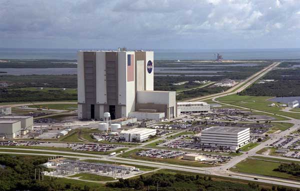 Сградата на НАСА за вертикален монтаж.